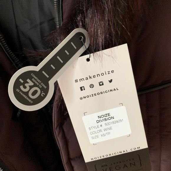 WINTER WOMEN PURPLE COAT SUPER WARM -30°C FUR VEGAN NEW - Picture 8 of 8